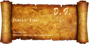 Danis Ida névjegykártya